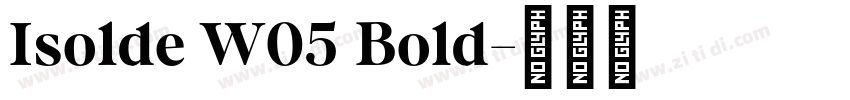 Isolde W05 Bold字体转换